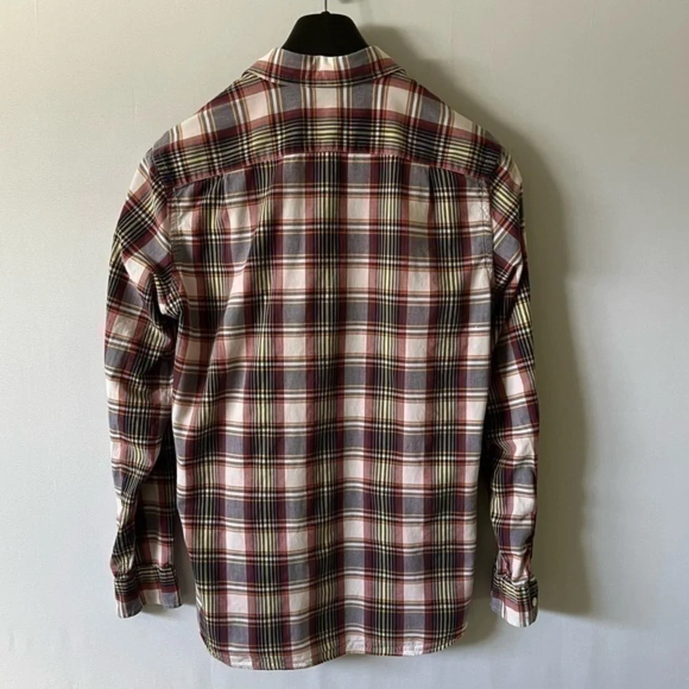 J.Crew, J.Crew, mens long sleeved cotton shirt, S, tailored fit, plaid pattern